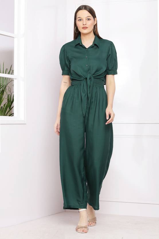 Sufiyana Ámour's Deep Green Crepe Jumpsuit