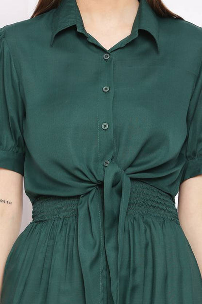 Sufiyana Ámour's Deep Green Crepe Jumpsuit