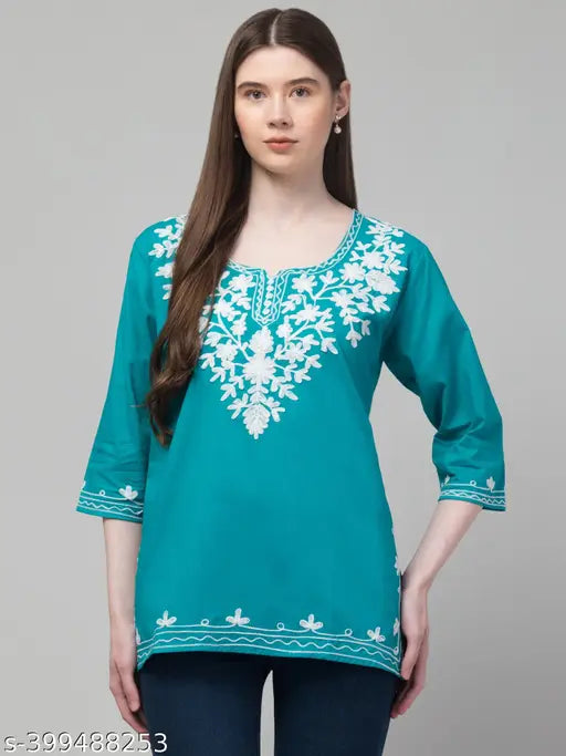 Sufiyana Ámour's Kashmiri Embroidered Short Top