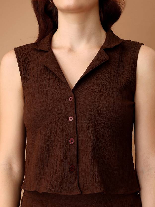 Sufiyana Ámour's Premier Rich Brown Two-Piece Polycotton Jumpsuit