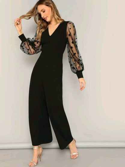 Sufiyana Ámour's Premier Black Lycra Jumpsuit