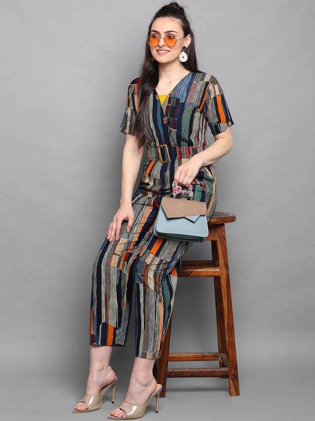 Sufiyana Ámour's Multicolor Rayon Jumpsuit for Females