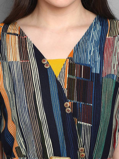 Sufiyana Ámour's Multicolor Rayon Jumpsuit for Females