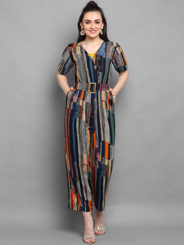 Sufiyana Ámour's Multicolor Rayon Jumpsuit for Females