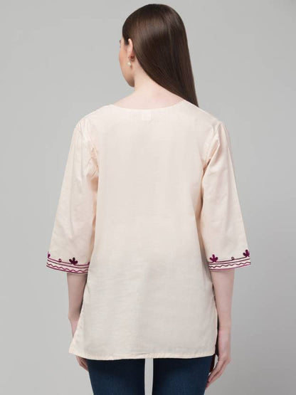 Sufiyana Ámour's Kashmiri Embroidered Short Top