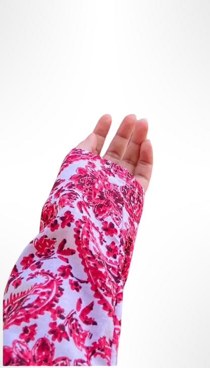 Sufiyana Ámour's Pink Paisley Print Rayon Top for Women