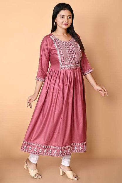 Sufiyana Ámour's Urban Butterfly Cotton Embroidered Kurti