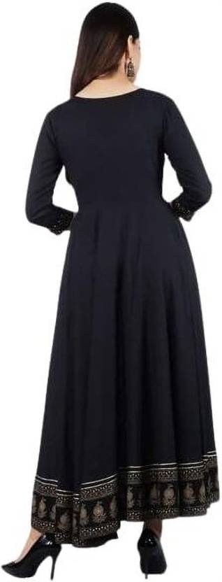Sufiyana Ámour's Royal Black Anarkali Kurta for Females