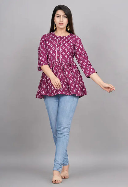Sufiyana Ámour's Jaipuri Printed Cotton Kurti