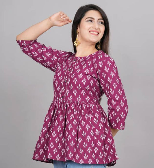 Sufiyana Ámour's Jaipuri Printed Cotton Kurti