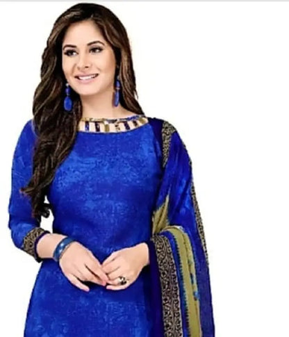 Sufiyana Ámour's Blue & Olive Green Printed Salwar Suit Material for Females